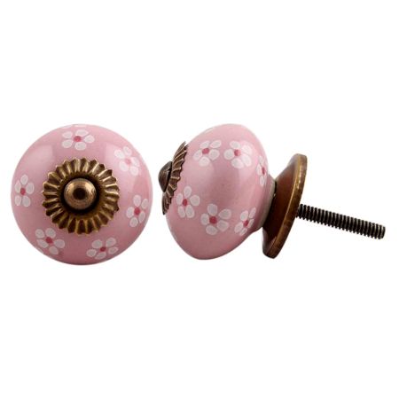 Pink Tiny Flower Dresser Knob